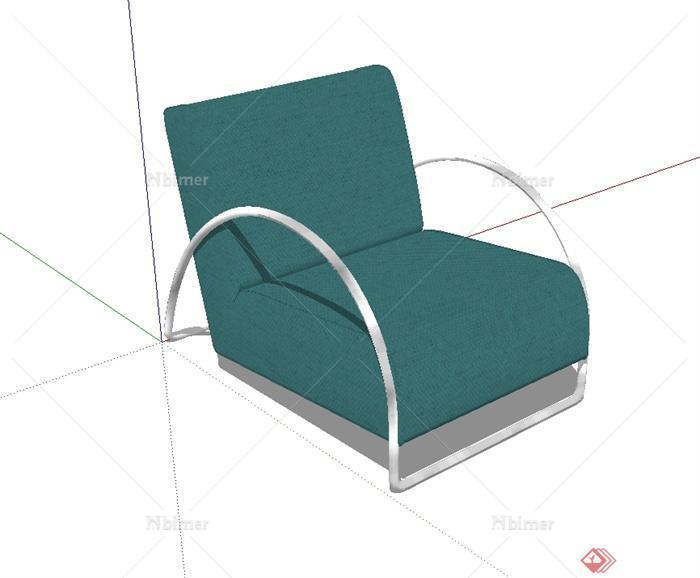 某现代风格独特详细精致沙发椅SU模型[原创]