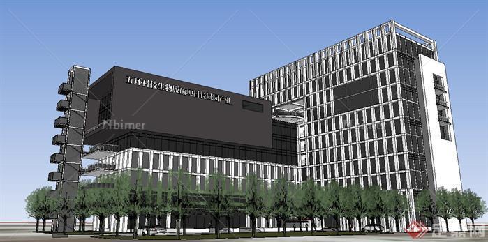产业园办公写字楼建筑方案SU精致设计模型