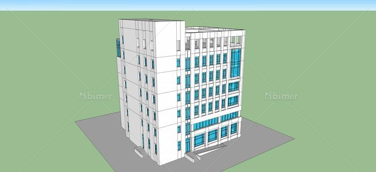 现代多层办公楼(49400)su模型下载