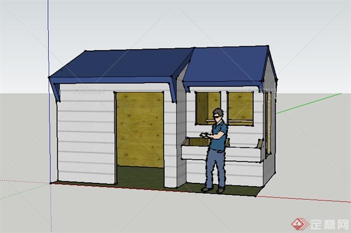 某小型居住建筑房设计SU模型