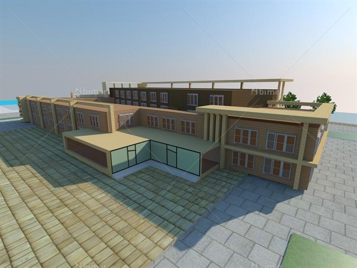 某现代风格建筑系馆教学楼建筑设计（CAD图纸、s