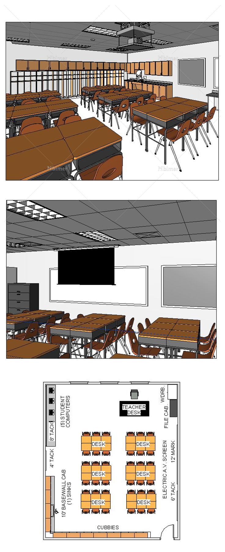 学校教室-BIM案例模型
