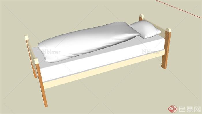 某室内家具床设计SU模型