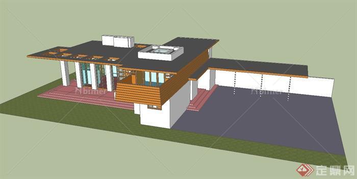 某现代居住建筑设计SU精细模型