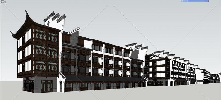古镇 住宅 规划(163583)su模型下载