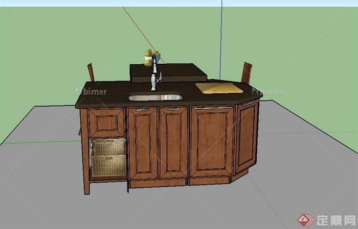 一个餐桌橱柜设计su模型[原创]