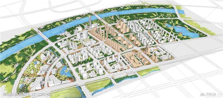 居住区规划SU模型CAD效果图