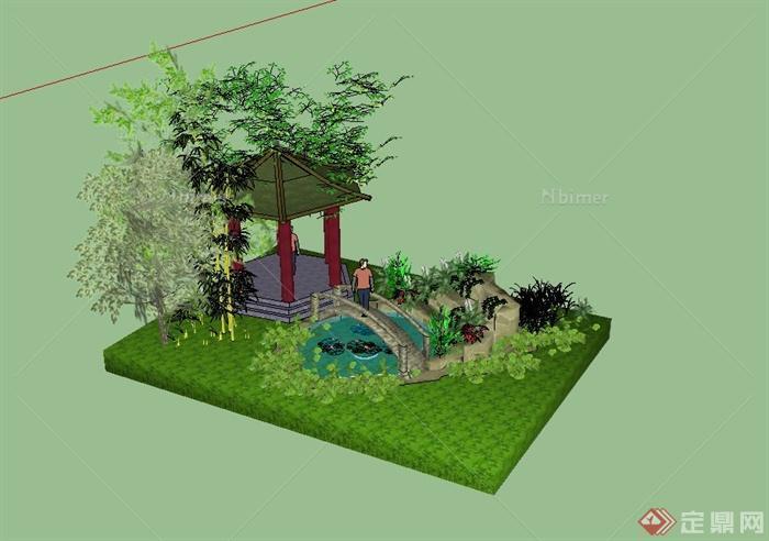 某别墅古典花园设计su模型[原创]