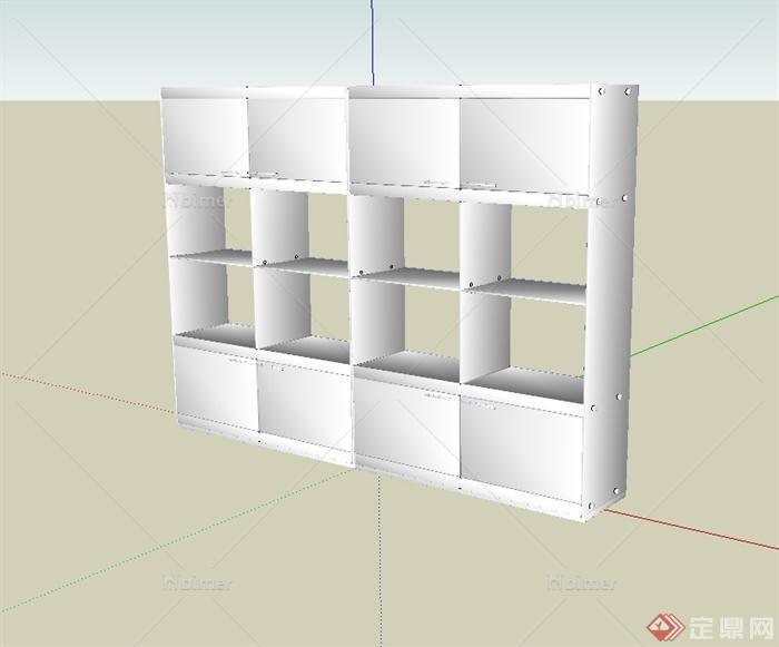 现代风格室内空间柜子设计su模型[原创]
