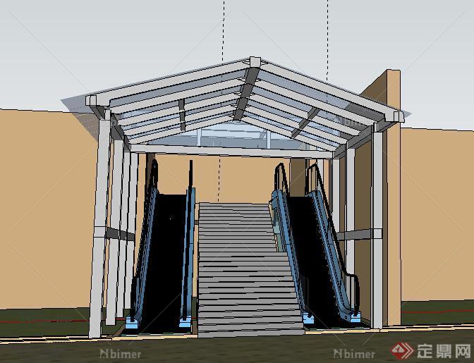 某商场楼梯入口设计方案su模型