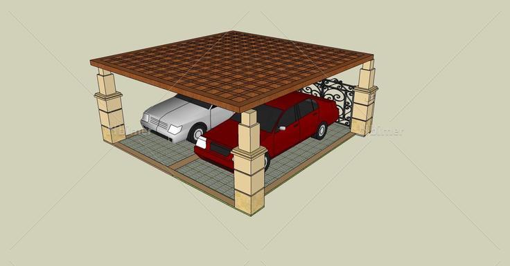 建筑构件-车棚(70843)su模型下载