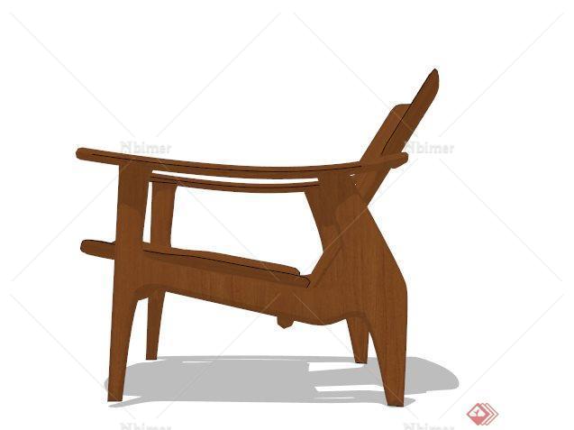 现代木质椅子SU模型[原创]