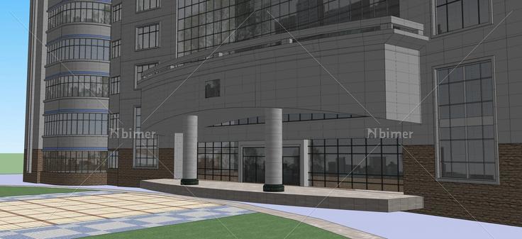 现代高层教学楼(43596)su模型下载