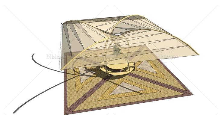 景观廊架精模4(106612)su模型下载