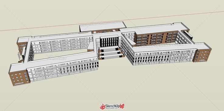 一套中学建筑的su模型  请指教！！