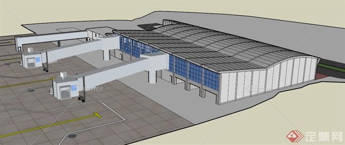 机场航站楼建筑设计SU模型