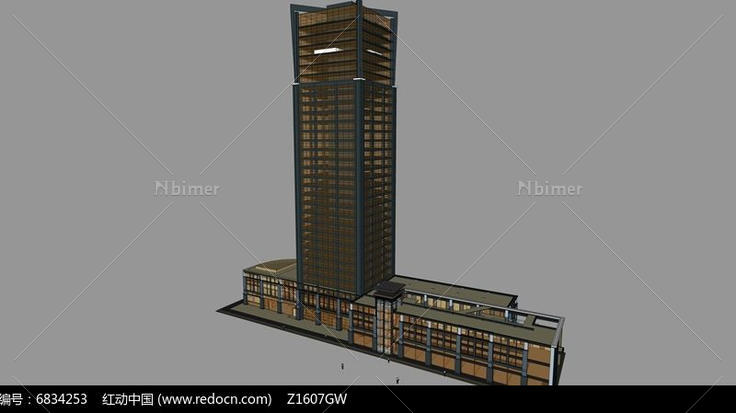 小酒店建筑模型