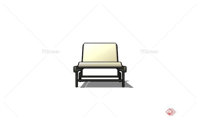 现代户外躺椅设计SU模型[原创]