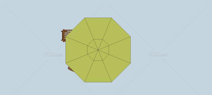 露天桌椅及伞亭(81547)su模型下载
