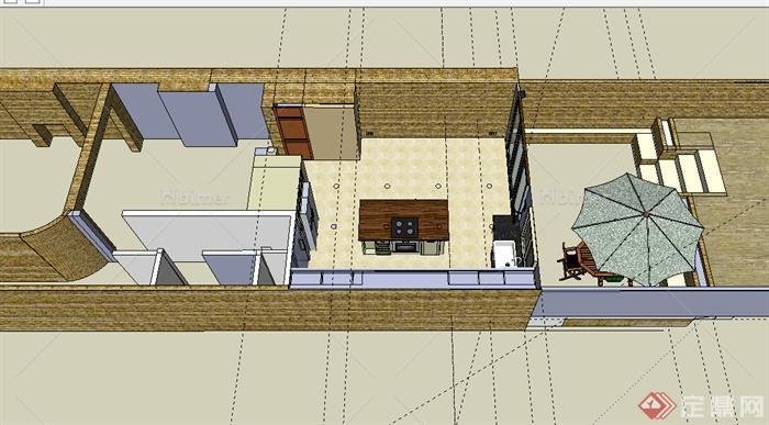 某室内住宅空间设计SU模型参考