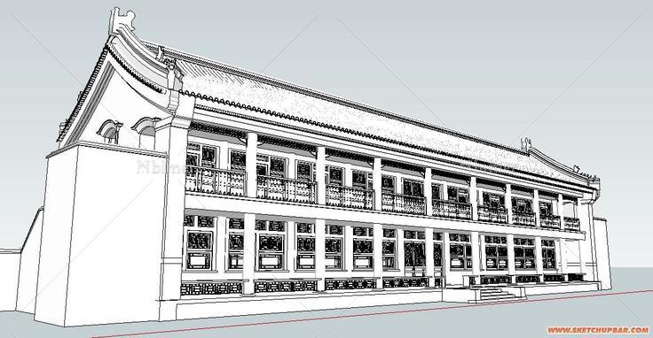 古建办公楼的模型