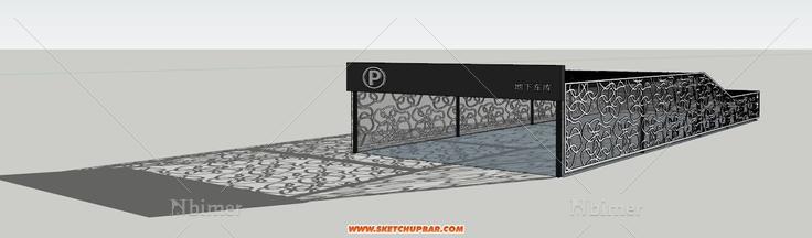 花瓣造型地下车出入口美化构架