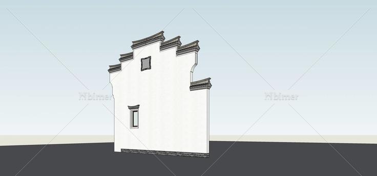 建筑构件-马头墙(71329)su模型下载