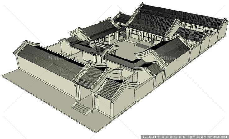 中国传统建筑模型