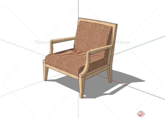 现代风格沙发椅设计su模型