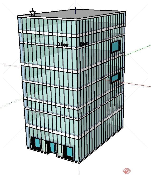 某迪奥公司办公楼建筑设计SU模型