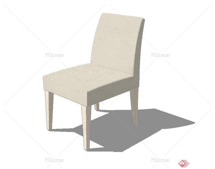 现代时尚皮质椅子设计su模型