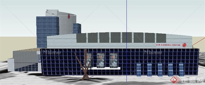 现代室内体育馆建筑设计SU模型