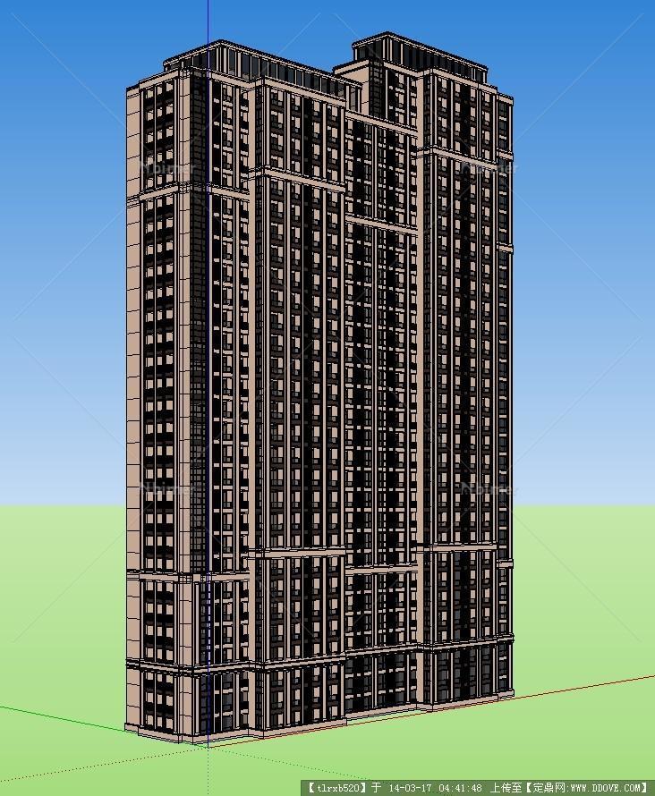 完整新古典建筑模型sketchup