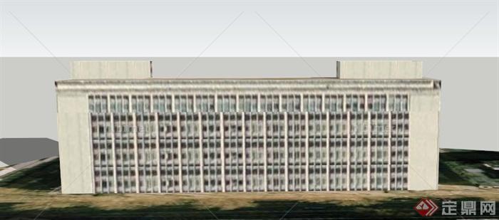 某现代多层综合办公楼建筑设计SU模型