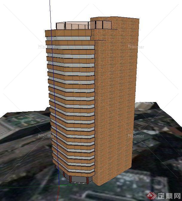 现代某高层医院建筑设计SU模型