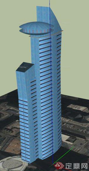 多哈贸易中心大楼建筑设计SU模型