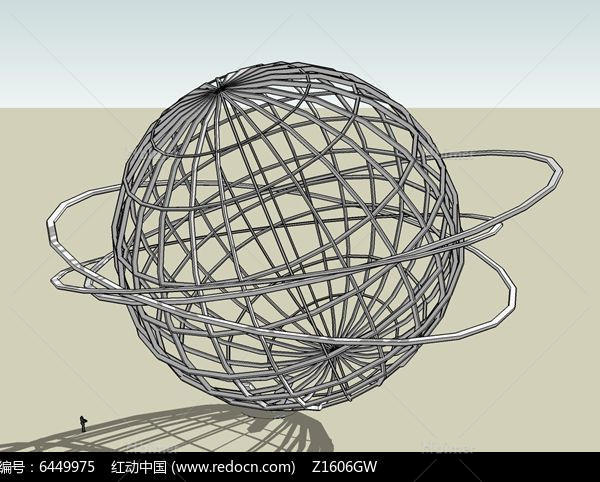 地球金属构造模型小品