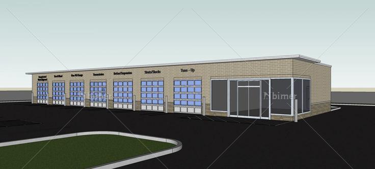 汽车修理车间(79789)su模型下载