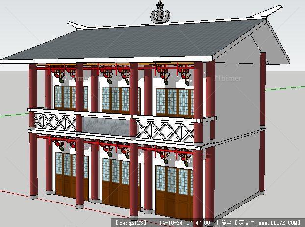 彝族 民居商业建筑设计方案su模型