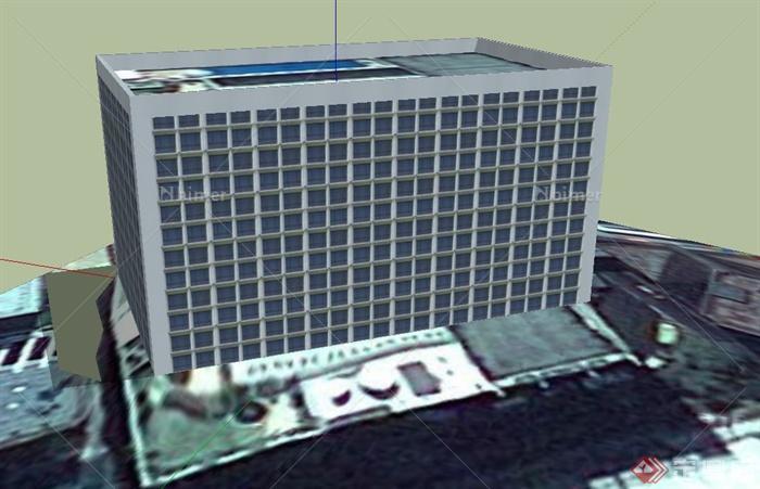 某十二层酒店建筑设计SU模型