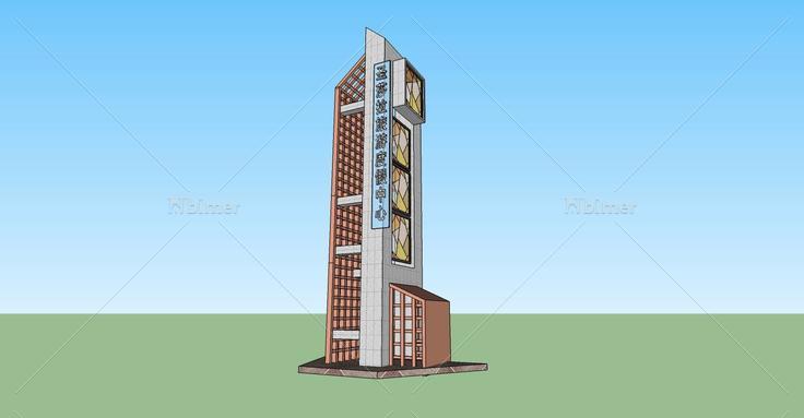 景观-指示柱(75904)su模型下载