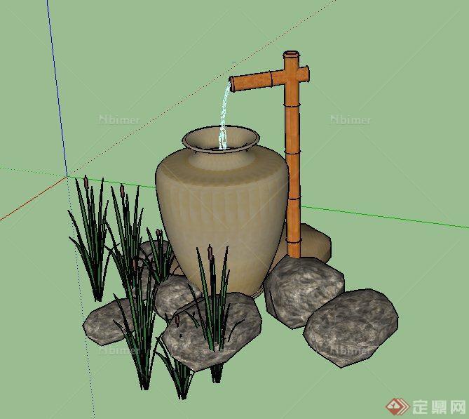 某园林景观小品水景设计SU模型