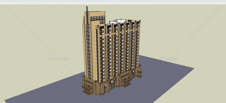 古典风格高层住宅(52863)su模型下载