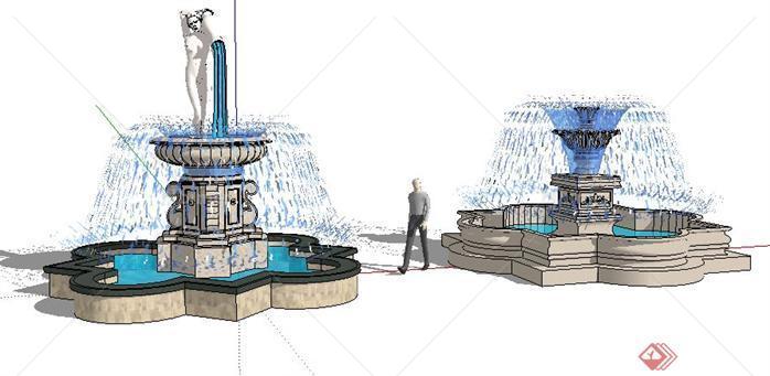 欧式水钵景观设计2SketchUp(SU)3D模型