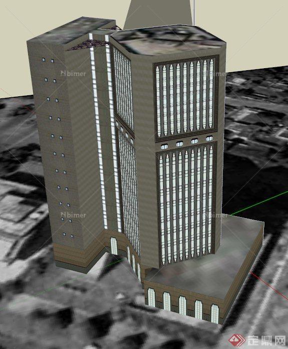 某银行大厦建筑设计SU模型