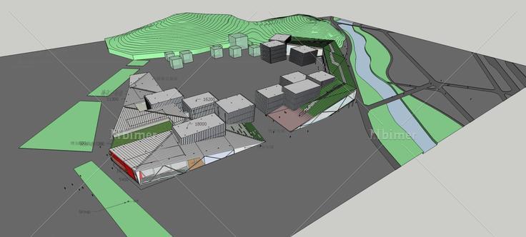 南方科技大学学校实验楼(82300)su模型下载