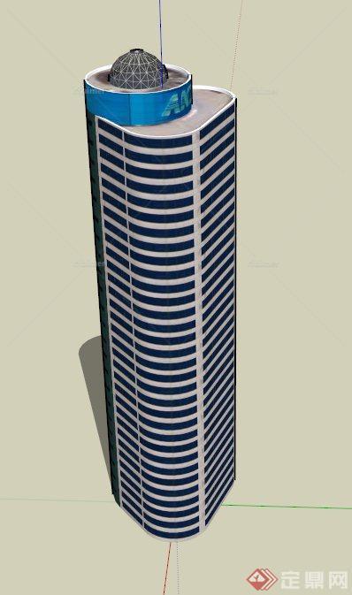 某澳新银行大楼建筑设计SU模型
