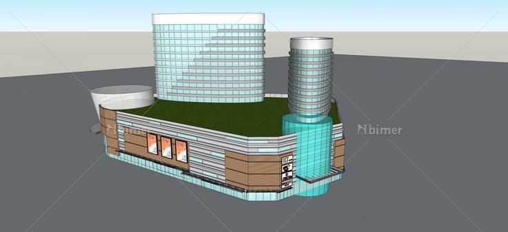 现代商业综合体(52452)su模型下载