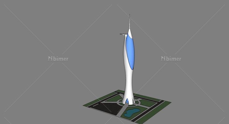 现代雕塑设计50(105350)su模型下载