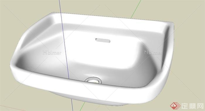 现代公厕洗手池设计SU模型[原创]